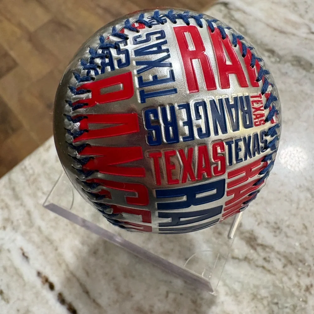 Texas Rangers Silver Baseball - Picture 3 of 6